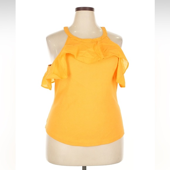 Maeve by Anthropologie Ruffled Rib Halter Tank - Picture 3 of 5